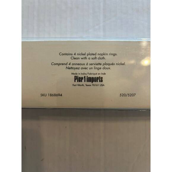 VTG PIER ONE Napkin Rings set of 4 Elephants Nickel Plated Silver Trunk Up Table - Picture 4 of 8